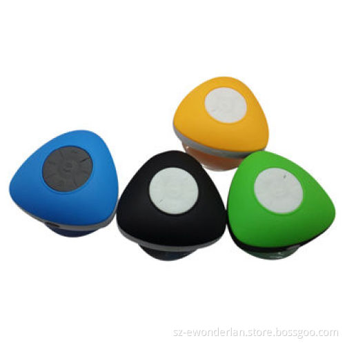 Portable shower Bluetooth speaker sucker triangle waterproof